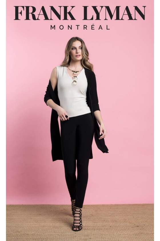 Chaqueta larga de punto negra FRANK LYMAN - Imagen 4