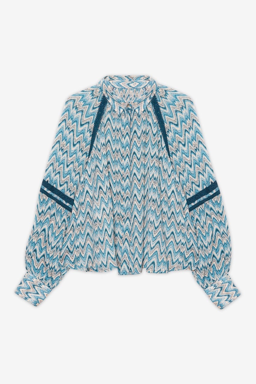 Blusa manga larga zig zag NEKANE - Imagen 4