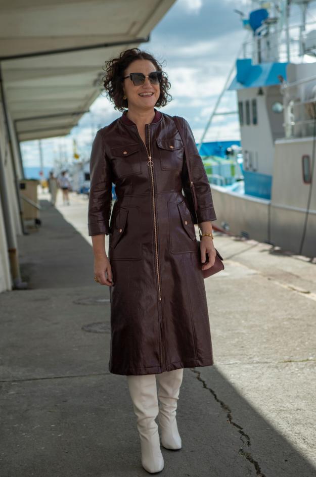 Vestido entallado burdeos - Alba Conde