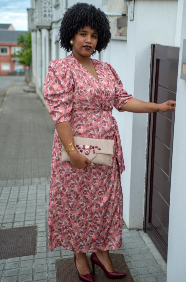 Vestido midi estampado - Neblak