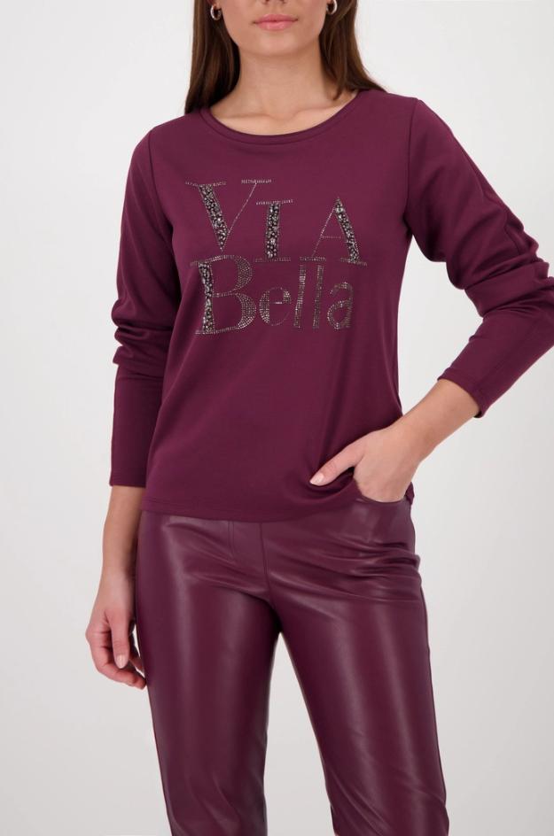 Sudadera burdeos - Monari - Imagen 3
