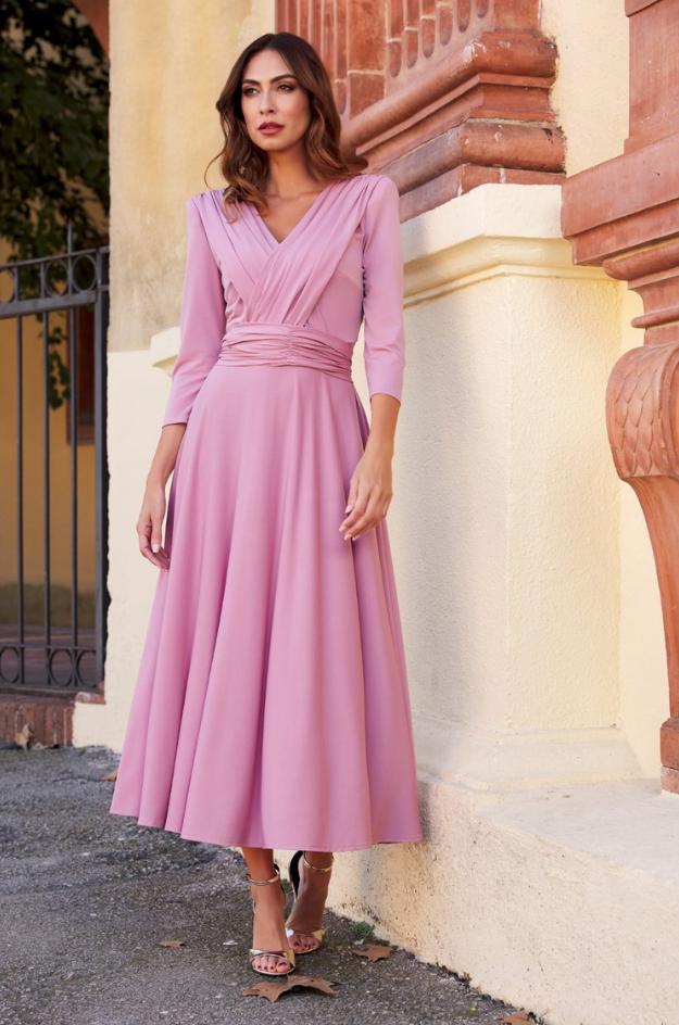 Vestido de punto capeado - Juan Marcos