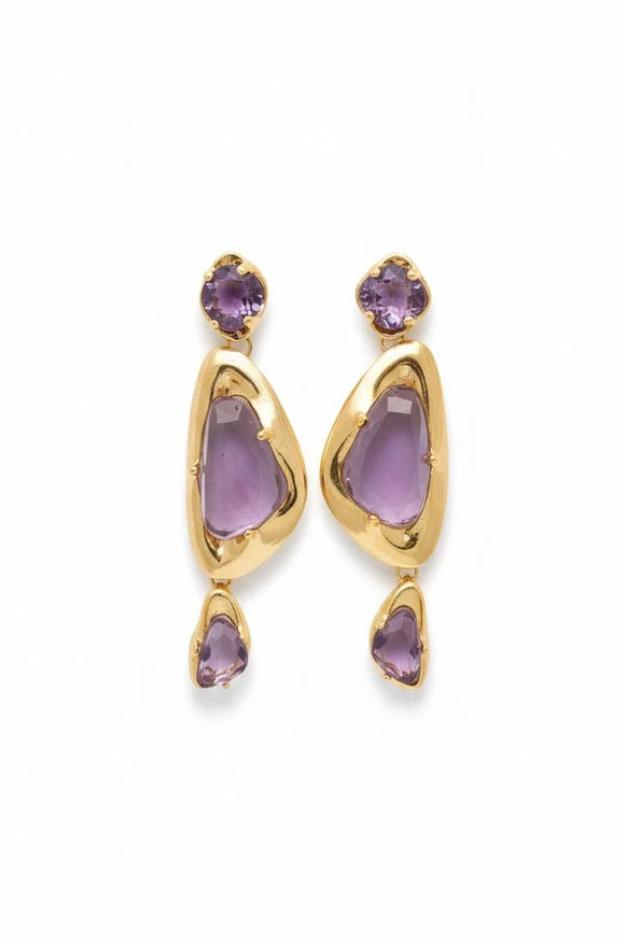 Pendientes violeta - Nekane - Imagen 3
