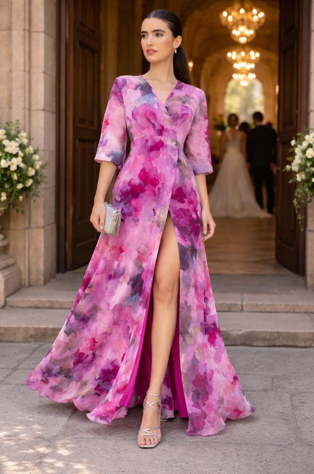 Vestido de gasa estampado - Casting