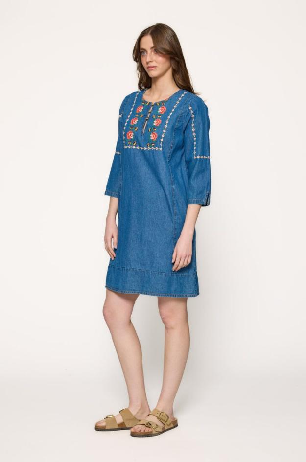 Vestido azul bordado - Md´M