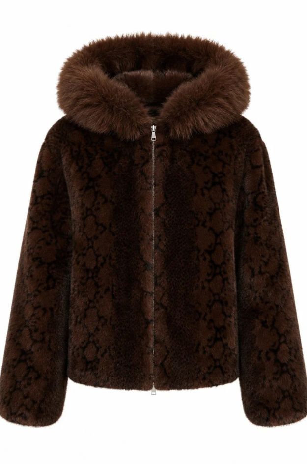Abrigo pelo bomber capucha - Nekane - Imagen 5