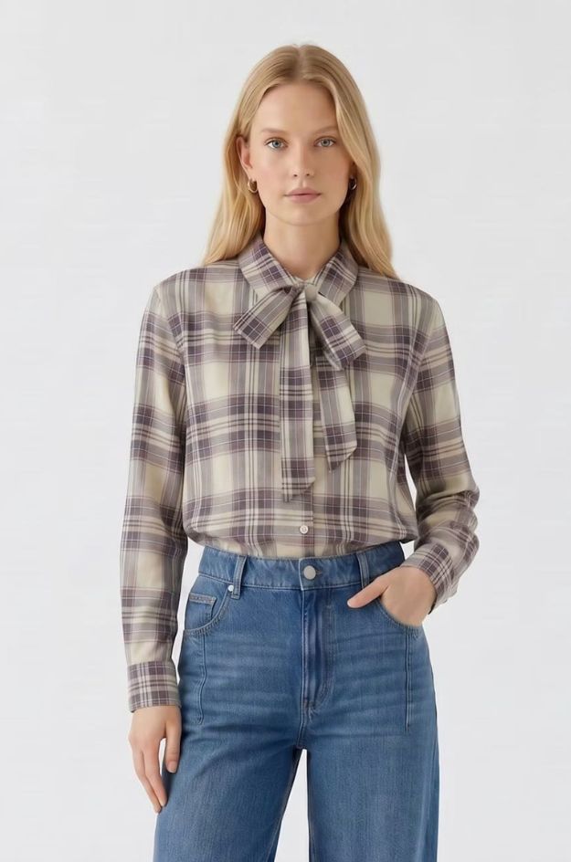 Blusa cuadros - Oui