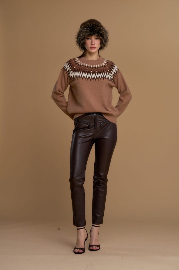Jersey jacquard con pedrería - Nosecrets - Imagen 3