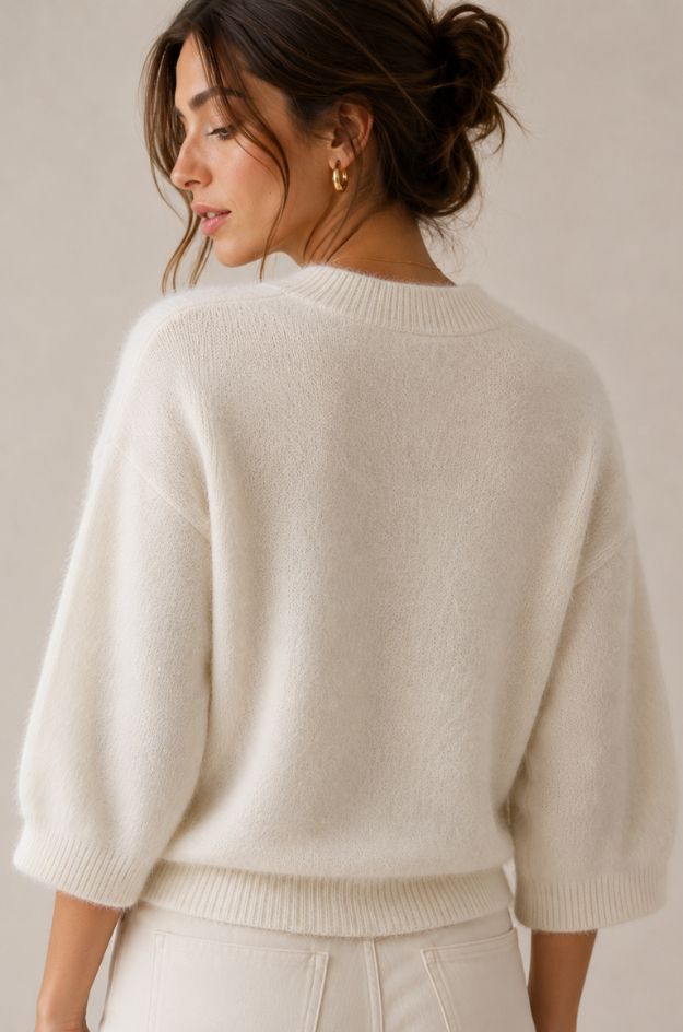 Jersey noemi de hilo feather crudo _ Brax - Imagen 3