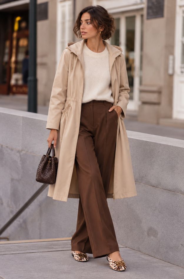 Parka larga impermeable con capucha - Ferrache