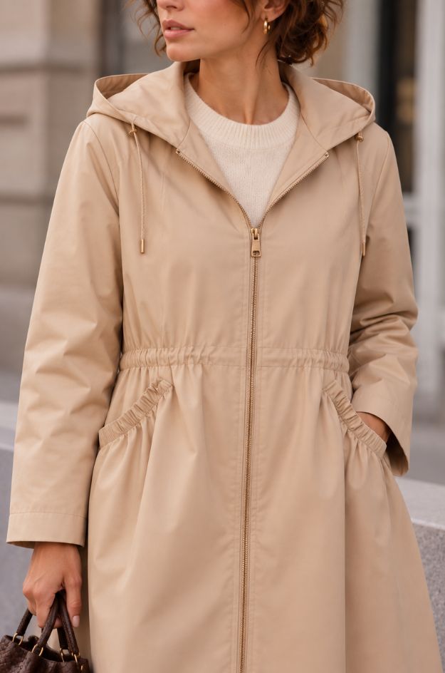 Parka larga impermeable con capucha - Ferrache - Imagen 4