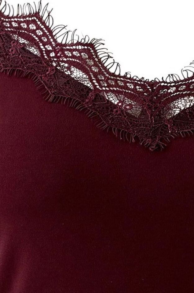 Top lencero con encaje zarzamora - Oui - Imagen 4