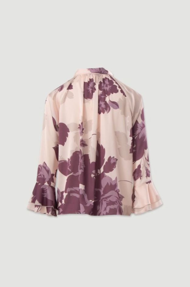 Blusa fluida floral con lazada - Ferrache - Imagen 2