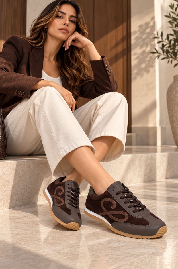 Zapatillas de piel y ante - Claudia by Isaberi