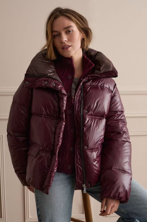 Chaqueta acolchada zarzamora con acabado brillante Ultra Warm - Oui