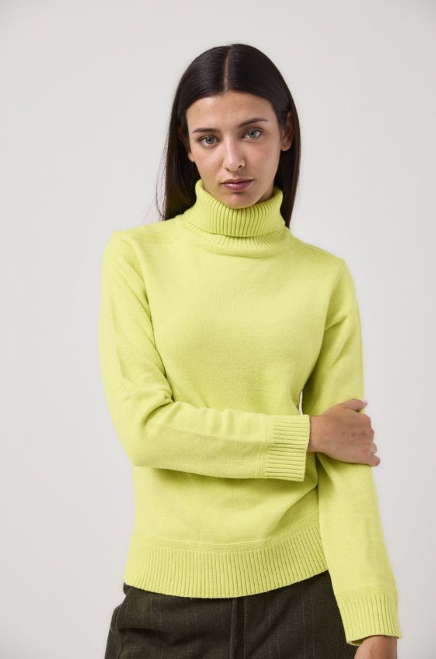 Jersey cuello alto punto liso lima - Md´M
