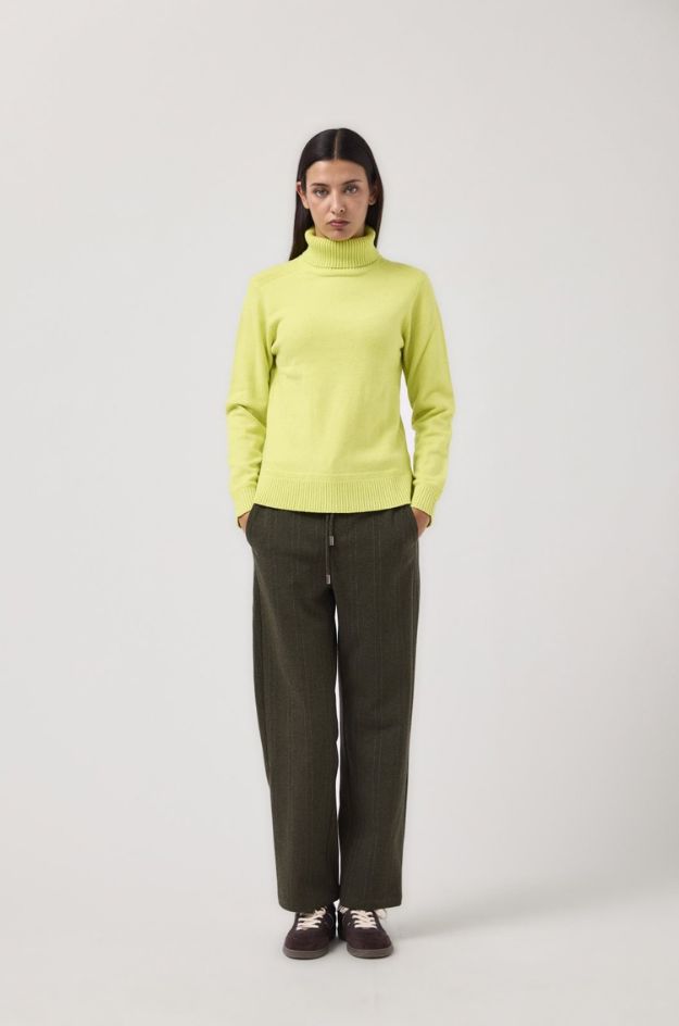 Jersey cuello alto punto liso lima - Md´M - Imagen 2