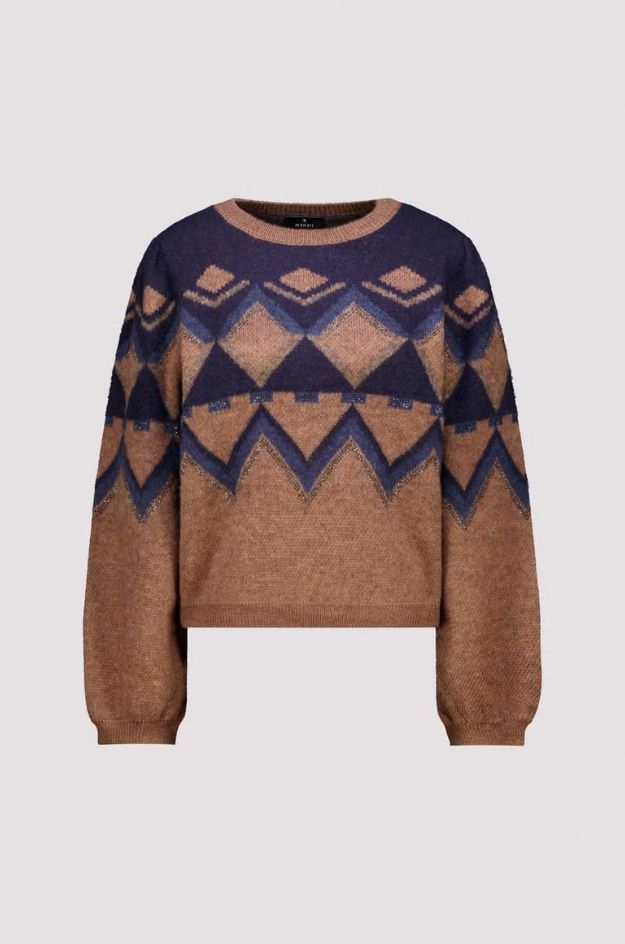 Jersey jacquard geométrico - Monari - Imagen 4